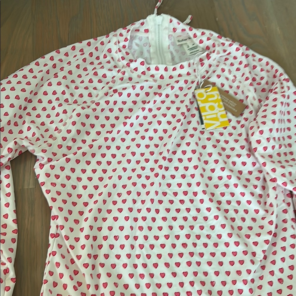 Pink Heart Patterned Long Sleeve Top